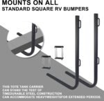 RV Bumper Rack,Bumper Mount Tote Tank Holder,RV Bumper Support Bracket with Heavy-Duty Straps, and Fits 4-4.5 inches Wide and 3.6-6 inches high Bumpers. - Image 4