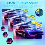 NHOPEEW Double Din Bluetooth Car Stereo - 7 Inch HD Touch Screen Car Radio - Mirror Link/Bluetooth Music/FM/EQ Audio/Seven Color Backlight/USB + 12 LEDs Backup Camera - Image 3