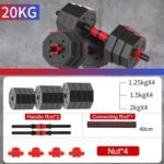 Adjustable Dumbbell Set, 5-44 lbs Free Weight Set with Connector for Barbell, Dumbbells, Push-Up Options, Fitness Exercises for Home Gym Suitable Men/Women - Image 8