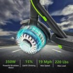 Electric Scooter for Adults, Folding E Scooter with 350W/500W Motor 19Mph Top Speed 18 Miles Range, 8.5" Portable Commuting Motorized Kick Scooters - Image 3