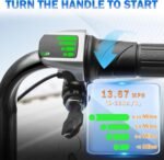 24V 9AH Electric Dirt Bike for Kids, 250W Strong Motor 13.6MPH Fast Speed Electric Retro Off-Road Motorcycle, Leather Seat Dirt Bike, LED Lights, Air-Filled Tires, Black - Image 4