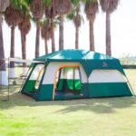 KTT Extra Large Tent 6-10-12-14 Person(Style-B),Family Cabin Tents,2 Rooms,3 Doors and 3 Windows with Mesh,Straight Wall,Waterproof,Double Layer,Big Tent for Outdoor,Picnic,Camping,Family Gathering - Image 5