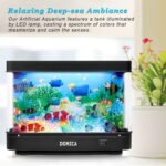 Fake Fish Tank with Moving Fish, Decorative Aquarium Lamp, Artificial Tropical Marine Tank, Sensory LED Mood Light Office Table Light, Fun Gifts - Image 4