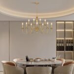 12 Light Gold Farmhouse Chandeliers for Dining Room Light Fixtures Over Table,Industrial Candle Hanging Chandelier for Living Room Foyer Staircase Bedroom Kitchen Island Restaurants - Image 3