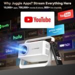 Projector with WiFi and Bluetooth, Smart 4K Projector Built-in 10,000+ APPS for Dolby Audio Home Theater Movie, Native 1080P Portable Outdoor-Proyector with HDR10+ - Image 3