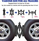 2Pcs Camper Wheel Chock Stabilizer for RV Travel Trailer, Heavy Duty RV Tire Scissor Locking X Shaped Chock Accessories with Wrench - Image 5