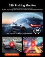 4K/2.5K Dash Cam Front and Rear, Dual Dash Camera for Cars, Included 64GB Card, Built-in Wi-Fi GPS,Car Camera with 3.20" IPS Screen,UHD Night Vision, Loop Recording, WDR, 24H Parking Monitor - Image 4