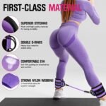 Ankle Resistance Bands with Cuffs, Home Gym Workout Equipment, Lifting Glute Butt Exercise Equipment for Women, Ankle Weights Fitness Set, Leg Booty Equipment for Training Perfect Body Shape - Image 4