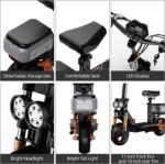 Ruitoo® Electric Scooter, 1000W/1600W/5600W Motor, Off Road Electric Scrooter Adults, 27/32/34/47Mph Top Speed, 28/35/44/50/53 Miles Max Range, Foldable E-Scooter Support Return - Image 6