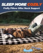 MEREZA Flannel Sleeping Bag for Adults Mens with Pillow, XL Cold Weather Sleeping Bag for 30 Degree 4 Season Camping Large Big and Tall Sleeping Bags with Compression Sack - Image 5