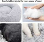 Dog Bed for Small Medium Large Dogs Cats, 20 inch Calming Washable-Round Cozy Soft Pet Bed for Puppy and Kitten with Slip-Resistant Bottom - Image 3