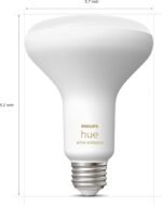 Philips Hue White Ambiance BR30 LED Smart Bulbs (Bluetooth Compatible), Compatible with Alexa, Google Assistant, and Apple HomeKit, 2-Pack - Image 4