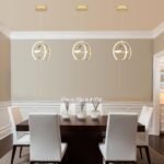 Modern Gold LED Chandelier, Globe 4000K Pendant Light Fixture, Round Adjustable Height Dining Room Hanging Light for Kitchen Island Bedroom Hallway Foyer(11.81 Inch) - Image 6