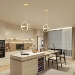 Modern Gold LED Chandelier, Globe 4000K Pendant Light Fixture, Round Adjustable Height Dining Room Hanging Light for Kitchen Island Bedroom Hallway Foyer(11.81 Inch) - Image 7