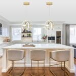 Modern Gold LED Chandelier, Globe 4000K Pendant Light Fixture, Round Adjustable Height Dining Room Hanging Light for Kitchen Island Bedroom Hallway Foyer(11.81 Inch) - Image 9