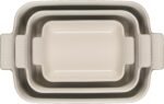 Le Creuset Stoneware Heritage Set 3 Rectangular Dishes, Artichaut - Image 4