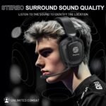 VK84 2.4GHz Wireless Gaming Headset for PS5, PS4, PC for Wii Accessory Kits, Low Latency Bluetooth Gaming Headphones with Noise Canceling Mic, Stereo Sound Headset, 50+Hr Battery - Image 3