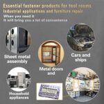 Pressure Rivet Nut Tool Kit, 430Pcs Metric Rivet Nut Combination (M8/M6/M5/M4/M3), Suitable for Furniture, Decoration, Automotive, Marine and Industrial Applications (CarbonSteelRivetNutTool) - Image 7