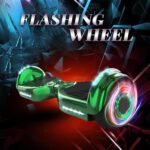 Electric Hoverboard for Kids, Hover board with Wireless Bluetooth Speaker and LED Flashing Wheel Lights, 6.5" All Terrain Hoverboard Max Speed 9 MPH, Max 165lbs​ (Chrome Green) - Image 6