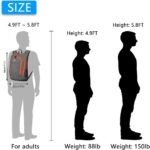 Esup 15L Small Hiking Backpack Foldable Lightweight Travel Day Pack Packable Camping Backpack for Women Men (Black) - Image 5