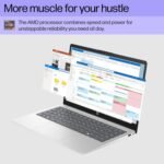 HP 14 inch Laptop, HD Touchscreen Display, AMD Ryzen 5 7520U, 8 GB RAM, 512 GB SSD, AMD Radeon Graphics, Windows 11 Home, Natural Silver, 14-em0499nr - Image 4