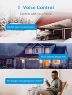 meross Smart Garage Door Opener Remote, Compatible with Apple HomeKit, Amazon Alexa, Google Assistant, SmartThings, Siri, CarPlay and Android, Universal WiFi Garage Controller, No Hub Required - Image 4