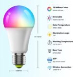 Generic Smart LED Light Bulbs, 2.4 GHz Wi-Fi, 9W, Compatible with Alexa and Google Assistant,2 Pack, with Remote Control - Image 3