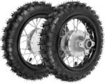 2.50-10 Front Rear Alloy Wheel Set for H-o-n-d-a CRF50 XR50 - Drum Brake Pit Bike Tires with Chain Kit, Direct Replacement Off-Road Wheels - Image 2