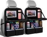 2025 Upgraded Backseat Car Organizer,Multifunctional Back Seat Car Organizer with Cars Tray & Cup Holder,Roadtrip Essentials Foldable Back of Seat Cars Organizers for Most Vehicles - Image 2