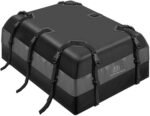 21 Cubic Feet Car Rooftop Soft Shell Cargo Carrier, 100% Waterproof - Car Storage for All Vehicle with/Without Racks - Attached Anti Slip Mat, Storage Bag, 6 Door Hooks and 6 Straps - Image 2