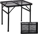 23”L×15”W×22”H Small Metal Folding Table, Camping Grill BBQ Side Table for Outdoor Garden Patio Yard- Portable Lightweight, Compact Grill Stand - Image 2
