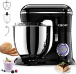3-IN-1 Electric Stand Mixer, 6.5QT Bowl 660W 10-Speed Kitchen Mixer, Household Food Mixers include Dough Hook, Beater and Whisk, Bread Cake Mixer for Baking and Most Home Cooks, Black - Image 2