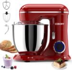 3-IN-1 Electric Stand Mixer, 6.5QT Bowl 660W 10-Speed Kitchen Mixer, Household Food Mixers include Dough Hook, Beater and Whisk, Bread Cake Mixer for Baking and Most Home Cooks, Red - Image 2