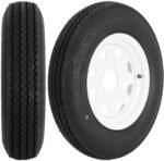 530-12 5.30-12 5.30 x 12 Trailer Tire on 12" White Rims - 5 Lug on 4-1/2" Wheel - Load Range C，2 Pack - Image 2