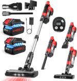 700W 60kPa Cordless Vacuum Cleaner, 8000mAh Brushless Vacuum Cleaners for Home, 6 in 1 Lightweight Stick Vacuum with Mount, 3 Suction Modes, Portable Handheld Cordless Vacuum for Pet Hair/Carpet/Floor - Image 2