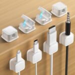 8 Pack Magnetic Cord Organizer Holder,Strong Adhesive Desk Cable Management Easy Open,Organize Phone Charging Cords Wire Holder Organizer Neatly for Home,Office,Car,Desk,Nightstand-White - Image 2