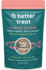 A Better Treat – Freeze Dried Salmon Dog Treats, Wild Caught, Single Ingredient | Natural High Value | Gluten Free, Grain Free, High Protein, Diabetic Friendly | Natural Fish Oil | Made in The USA - Image 2