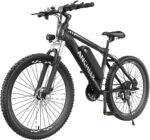 ANCHEER 500W 26" Electric Bike for Adults, [Peak 750W], 48V 10.4Ah Battery, Up to 55 Miles, 3H Fast Charge, Electric Mountain Bike, 2.1" eMTB Tire, 21 Speed, 22MPH Adults Electric Bicycle - Image 2