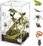 Acrylic Reptile Terrarium Easy Assembly, 360° Clear & Keep Pet Secure Design for Jumping Spiders, Tarantulas, Geckos Scratch-Resistant Large Ventilated Habitat Terrarium for Arachnids 9.8*5.9*5.9in - Image 2
