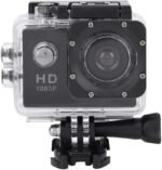 Action Camera, 1080P 30fps 12MP 30M Sports Camera 2 Inch with Accessories for Vlogging, Diving, Skiing(Black) - Image 2