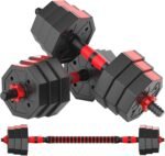 Adjustable Dumbbell Set, 5-44 lbs Free Weight Set with Connector for Barbell, Dumbbells, Push-Up Options, Fitness Exercises for Home Gym Suitable Men/Women - Image 2