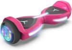All Terrain Hover Board with Flash LED Lights and Wireless Speakers, Electric Hoverboard Supports Up to 165 lbs, Self Balancing Scooter Gift for Kids (Pink) - Image 2
