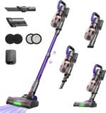 AlloyMove Cordless Vacuum Cleaner 45KPA, Up to 60mins Runtime Lightweight Powerful Suction Vacuum Cleaners for Home, 3 Suction Modes, Rechargeable Stick Vacuum for All Floor/Carpet/Pet Hair/Car, A03 - Image 2