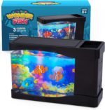 Artificial Fish Tank Virtual Ocean Toy in Motion Lamp - Mini Office Desk Aquarium 3 Colorful LED Lights, Moving Bubbles, Gift for Kids and Adults - Image 2