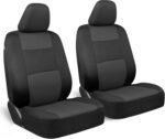 BDK PolyPro 2-Pack Front Car Seat Covers Set in Charcoal/Black - Front Seat Covers for Cars Trucks Vans SUVs Sedans, Easy to Install Front Car Seat Cover Protection, Universal Fit Car Accessories - Image 2