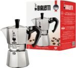 Bialetti Moka Express Iconic Italian Stovetop Espresso Maker (Natural Silver, 6 Cups) - Image 2