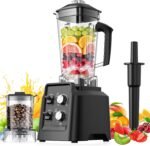 Blenders for Kitchen, Blender & Grinder Combo, Smoothie Blender, 68Oz Pitcher for Crushing Ice, Puree and Frozen Fruit with Autonomous Clean, BPA-Free, Black - Image 2