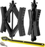 Camper RV Wheel Chock Stabilizer, Heavy Duty Tire Locking Chock RV Camper Accessories with Wrench, Anti-Move X Shape Wheel Chocks for Travel Trailers - Pair - Image 2