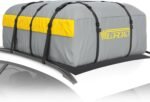 Car Roof Bag Rooftop Cargo Carrier, 21 Cubic Feet Waterproof Roof Luggage Cargo Carrier Bag with Anti-Slip Mat for All Cars Vehicles SUV with/Without Rack (with 2PCS 4M Ratchet Straps) - Image 2