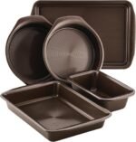 Circulon Nonstick Bakeware Set with Nonstick Cookie Sheet, Bread Pan, Bakings Pan and Cake Pans - 5 Piece, Chocolate Brown - Image 2